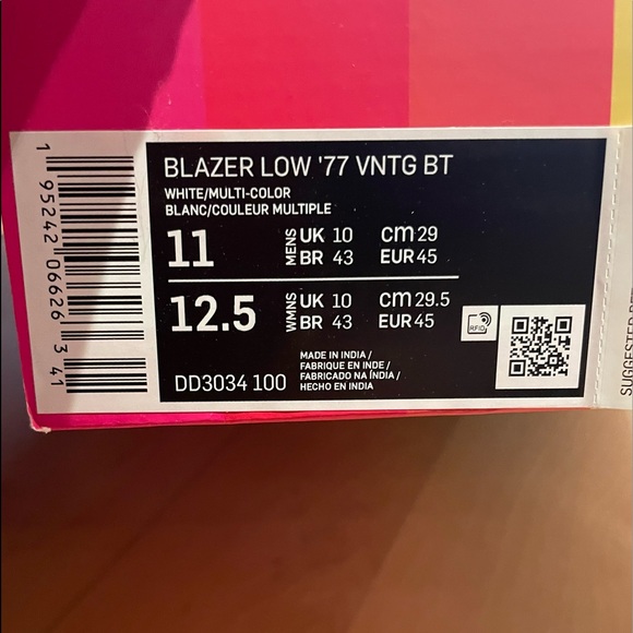 Nike Blazer Low '77 VNTG BT Sneaker Size 11 Men's NWT UNISEX Size 12.5 Woman's - Picture 11 of 16